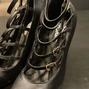 Black club couture high heels